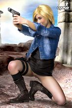 Petite blonde armed with Magnum pistol - Image 4