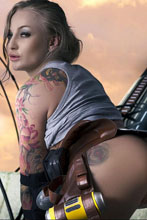 Blonde Kayla in Gears Of War Costume - Image 10