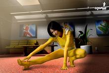 Devora in yellow costume 2